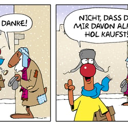 alkoholgetränkte Almosen