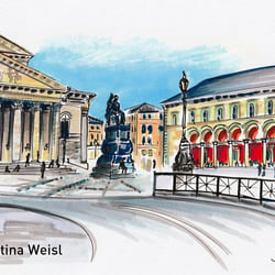 Opernplatz – Residenztheater – Alte Post – Max-Joseph-Platz München