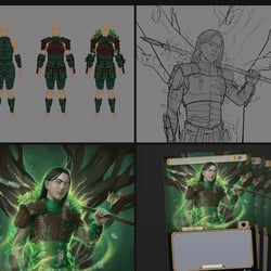 Exemplary design process: Various stages for „Lifewood Armor“