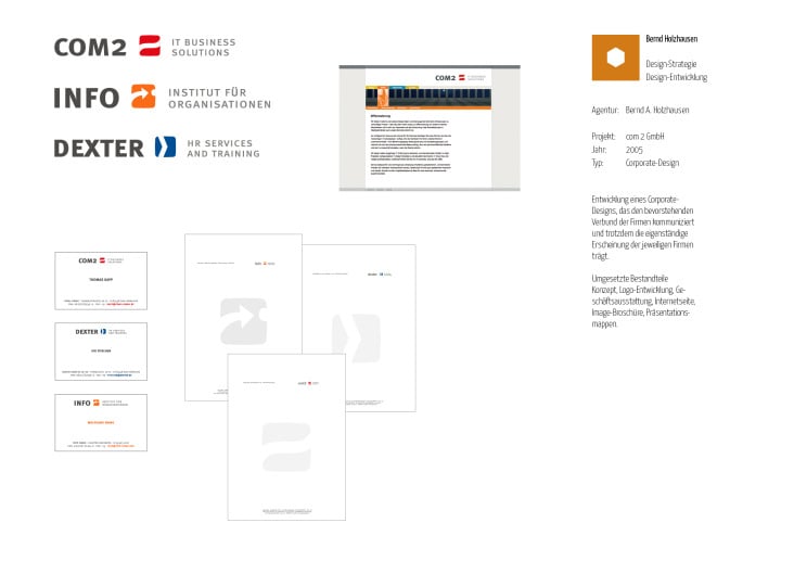 Corporate Design für Com 2 GmbH