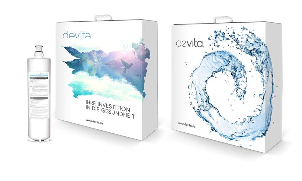 Package Design für ein Wasserfiltersystem