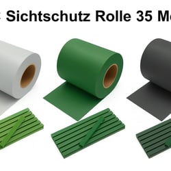 PVC Sichtschutzstreifen Doppelstabmattenzaun 35 m / 65 m – 19 cm