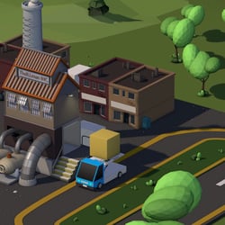 Unboxing Isometric Industry Delievery