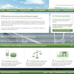 Meine Prozessfinanzierung – Design für die Webseite in Arbeit