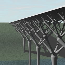 Innovatives Tragwerksystem aus UHPC, Beispiel Brücke mit pflanzenähnlicher Tragwerkstruktur