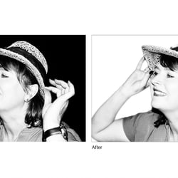 Before-after photo editing example