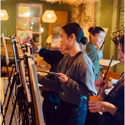 Sip & Paint Teamevent Ahimsa Restaurant München