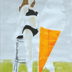 Frau orange