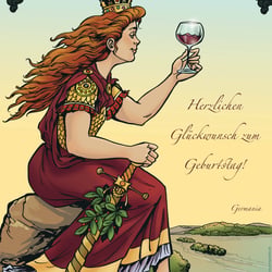 Germania, Geburtstagskarte