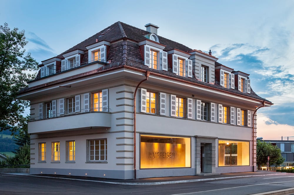 Raiffeisenbank Muri – maeder  stoos Architekten gmbh Bern/ urech architekten ag köniz