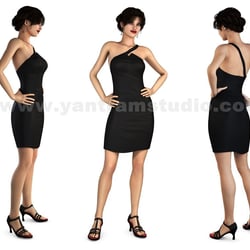 3D Cartoon Charakter junge Frau Modell