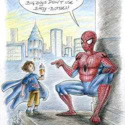 Spiderman – weg von der Flasche