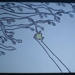 Evas Apfel, Marker auf Macbook, 2011