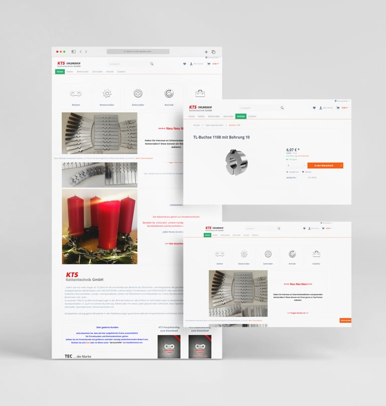 Kettentechnik Shop Web Design