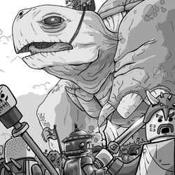 Illustration für Peter Horns Kinderbuch „Das Alien unter der Kappe“
