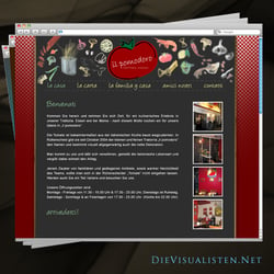 Homepage für ein italienisches Restaurant