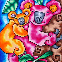 Different Koalas in a Very Common Position