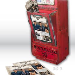 POS Mustang Jeans Newsbox Cardboard Display