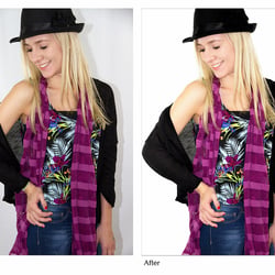 Before-after photo editing example