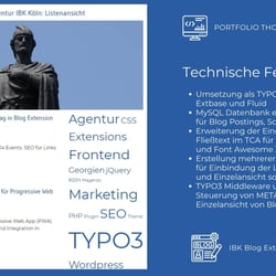 Technische Features des Blog