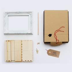 produktdesign bausatz / das vogelhaus im bilderrahmen/ planung und ausführung