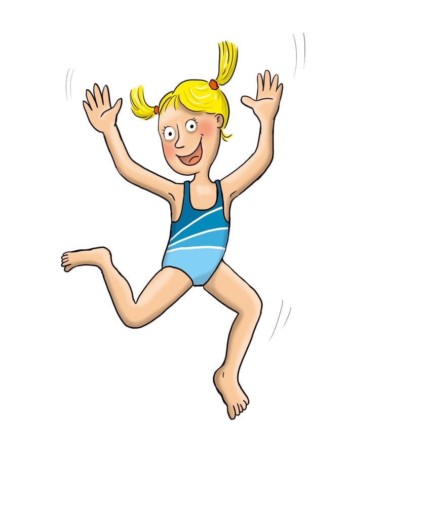 Sprung Mädchen