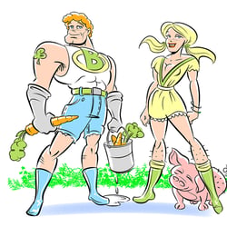Bioman und Veggiegirl