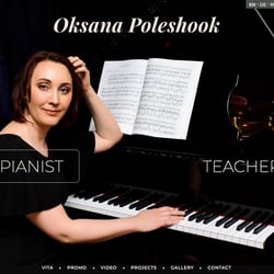 Webseite Musikerin Oksana Poleshook