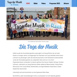 Website der Veranstaltung «Tage der Musik – in Rees« (WIX.com)