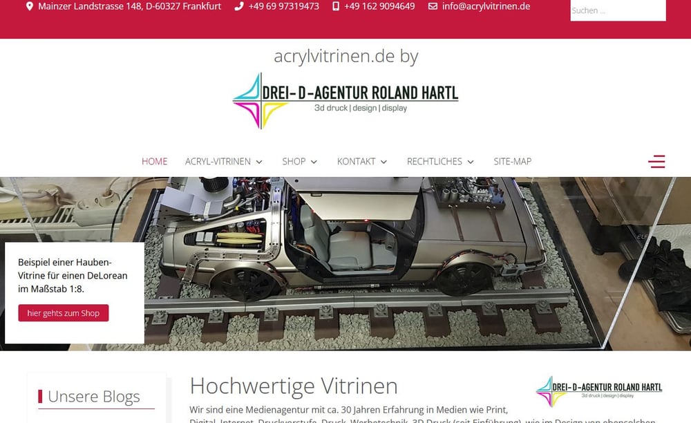 Beispiel einer gestalteten Joomla-Webseite