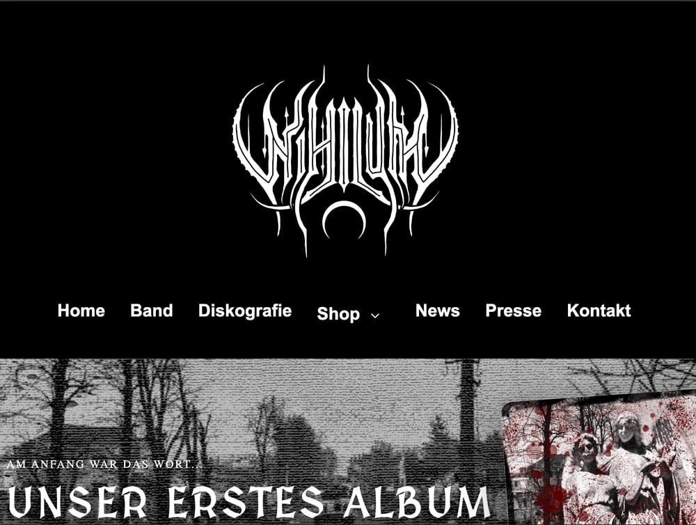 Screenshot der Welcome-Page