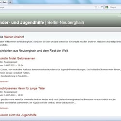 Die Startseite für die Spieler der „Freien Träger“