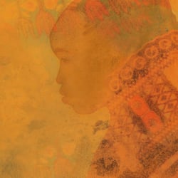 Illustration für Nina Ogot Album“Dala”, CD Innenseite