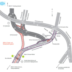 Infografik / Lageplan für Flyer, Berliner Senat