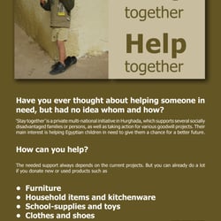 Poster für Hilfsprojekt Stay Together