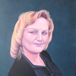 Ingrid / Acryl auf Sperrholzplatte