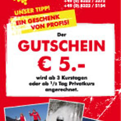 Gutschein als Beilage zum Flyer
