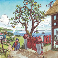 Illustration zu „Das Kapitänshaus“ von Gina-Violetta Kunert
