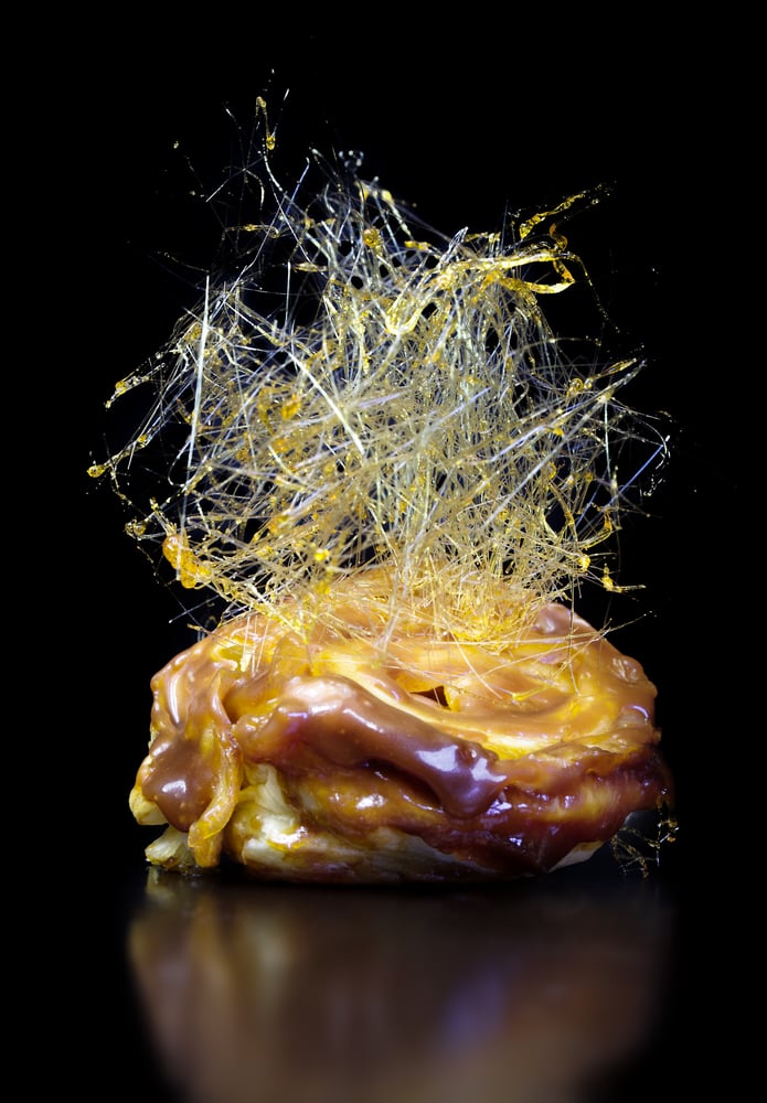 Tarte tatin mit Zuckerkorb