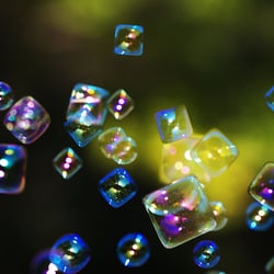 Squary soapbubbles