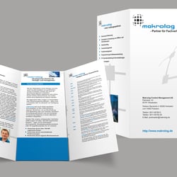 Flyerdesign mit Fach für Info Einleger
