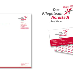 Logo- und Geschäftspapiergestaltung für den Pflegedienst Nordstadt, Neuss