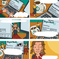 Comic für den Beitragsservice von ARD, ZDF und Deutschlandradio
