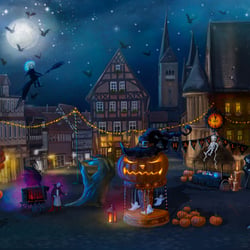 Wimmelbuch Halloween in Quedlinburg Abschnitt