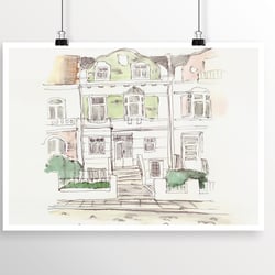 Illustration Haus Hamburg Eppendorf