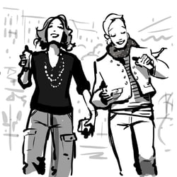 Women having fun