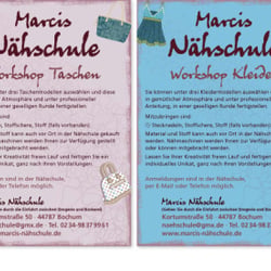 Marcis Nähschule – Flyer