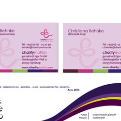 Visitenkarten für charity motion gGmbH