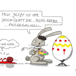Cartoon zu Ostern, freie Arbeit