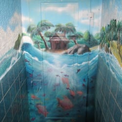 under water